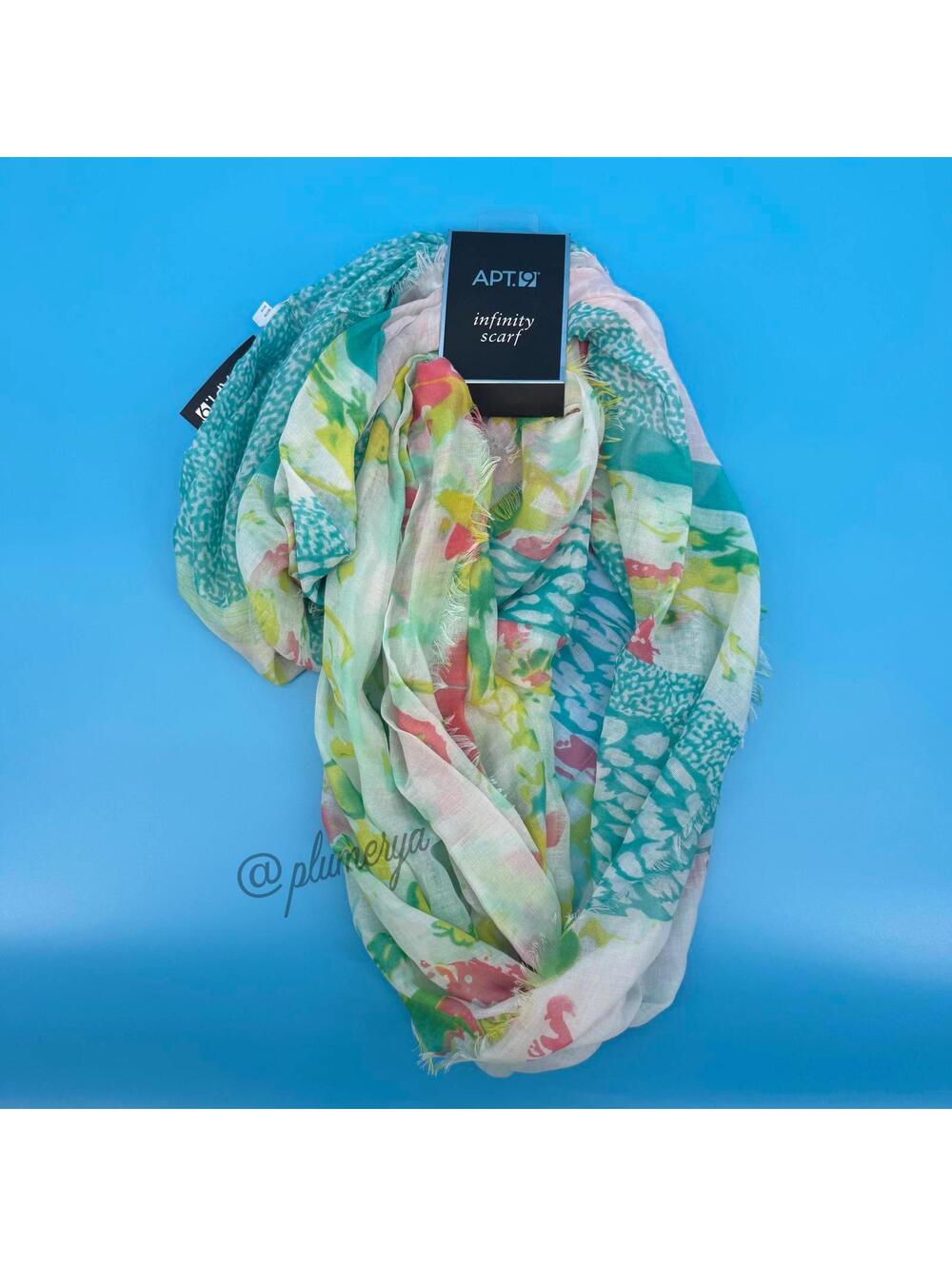 Apt 9 Y2K Vintage Colorful Infinity Scarf Women's Lightweight Colorful NWT